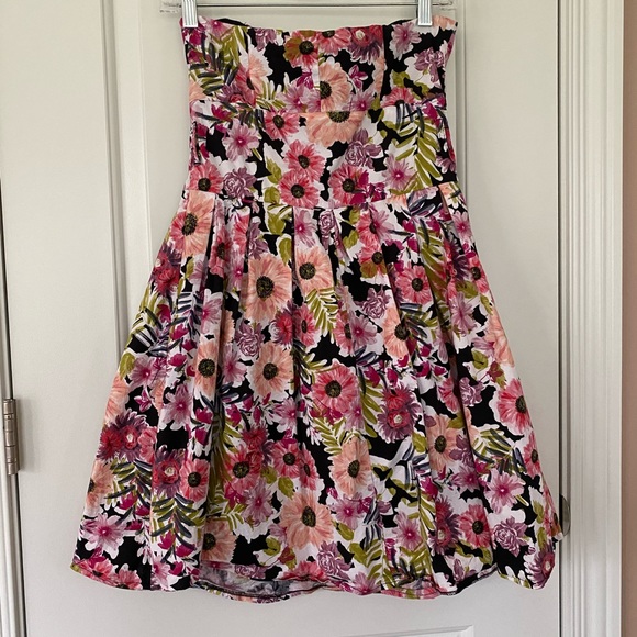Aryeh strapless A-line floral dress - Picture 2 of 5